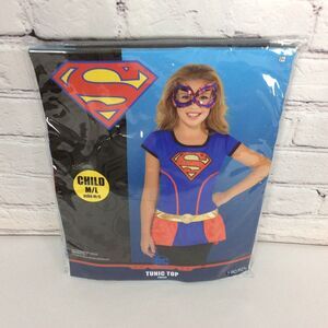 DC Superhero Girls Supergirl Costume Halloween Child's Size M/L Shirt Tunic Top